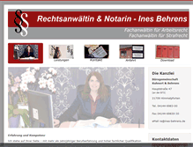 Tablet Screenshot of ines-behrens.de